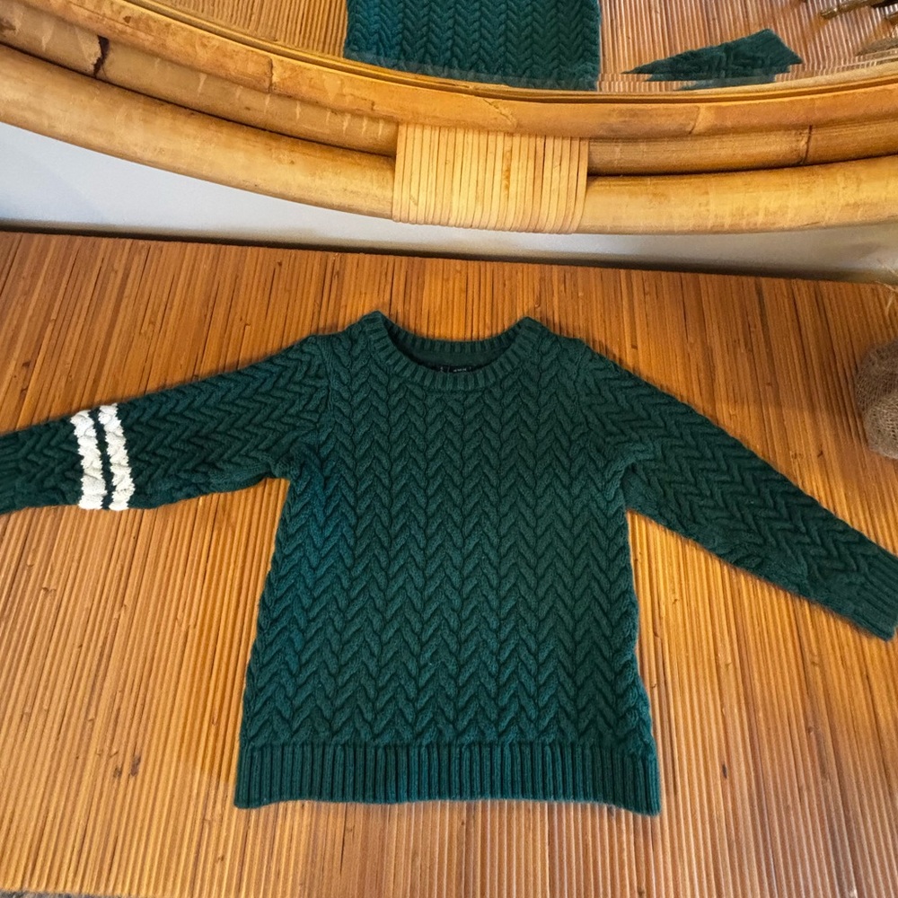 Janie and Jack Green Cable Knit Sweater 18-24 Months